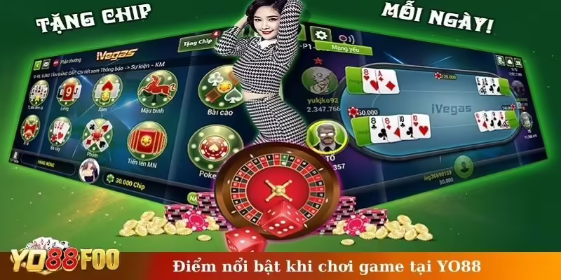 Điểm nổi bật khi chơi game tại YO88